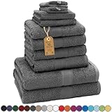 GREEN MARK Textilien 10 TLG. FROTTIER Handtuch-Set mit verschiedenen Größen 4X Handtücher, 2X...