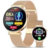 2026 Neu Smartwatch Damen mit EKG/ΒΙυtｚυcker/HRV/BMI,1,32'AOD Gesundheitsuhr AI-Zifferblatt &...