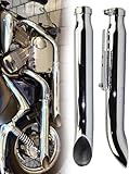 GXQFF 1 Paar Auspuff Schalldämpfer Motorrad Für Harley Und Suzuki VL 125/800/1500 Intruder Bobber,...