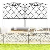 ARIFARO Dekorativer Gartenzaun 60cm H X 56cm B 5 Paneele Kein Graben Tierbarriere-Zaun, Haustierzaun...