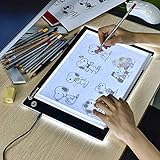 XIAOSTAR leuchtplatte light pad A4 Leuchttisch einstellbare Helligkeit, Copy Board Tracking-...