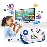 VTech ABC Smile TV – Kabellose Lernkonsole mit HDMI-Stick für den Fernseher mit 15 Spiel-Level...