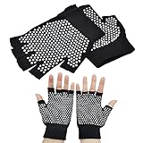 SwirlColor Nicht Beleg Yoga Pilates Fingerübung Grip Handschuhe mit weißem Silikon Dots, 1 Paar...