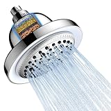 LED Duschkopf Regendusche 6,3 Zoll, FEELSO 7 Strahlarten Hochdruck Regenduschkopf mit Filter für...