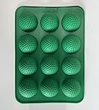 Webake Silikonform Golfball Schokoladenform Silikon Pralinenform 2 Stück Golfschokoladenform mit 12...