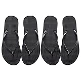 DHSBGWSX 2 Paar Damen-Flip-Flops, Strand-Flip-Flops für Damen, Dusch-Flip-Flops, schwarze...