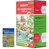 ONBEST Qualitäts Rasensamen RSM 2.3 für die ganze Familie – 1kg Sport und Spielrasen –...