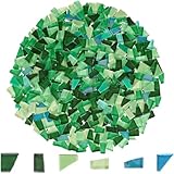 Yazikisa 500g Glas Mosaikfliesen Unregelmäßige Kristall Mosaiksteine Kristallglas Mosaikstücke...