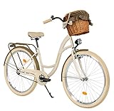 Milord Komfort Fahrrad mit Korb Hollandrad, Damenfahrrad, Citybike, Retro, Vintage, 26 Zoll,...