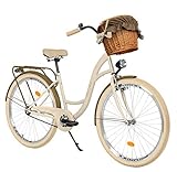 Milord Komfort Fahrrad mit Korb Hollandrad, Damenfahrrad, Citybike, Retro, Vintage, 26 Zoll,...