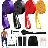 Fokky Fitnessbänder Resistance Bands Set mit 4 Stufen, Widerstandsbänder mit Türanker, Griffen,...