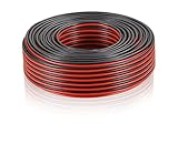 MANAX® Lautsprecherkabel CCA 2x1,5mm² rot/schwarz 25 m Ring