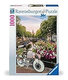 Ravensburger Puzzle 17596 - Fahrrad und Blumen in Amsterdam - 1000 Teile Puzzle für Erwachsene und...