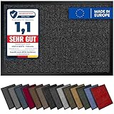 Gentle North Hochwertige Fußmatte grau schwarz 90x150cm groß für Innen & Außen -...