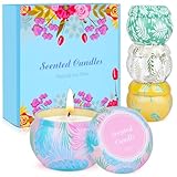 Duftkerze im Glas,𝟏𝟎𝟎 𝐒𝐭𝐝.Duftkerzen Geschenkset für Frauen, kleine Geschenke...