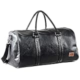 Reisetaschen Herren Leder Wasserdicht Weekender Tasche Großen Kapazität Reisetasche Unisex Vintage...