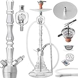 DILAW® Shisha Set Vatos 93cm Aluminium Wasserpfeife Hookah Profi Zubehör Komplett-Set bis...