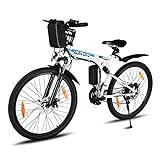 VARUN E-Bike Klappbar, Damen Herren 26 Zoll Elektro Mountainbike mit 250W Motor, Wechselbarer 36 V /...