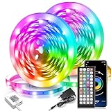 LED Strip 30M(15m*2), RGB LED Streifen mit Fernbedienung und App Musik Sync Timer-Einstellung...