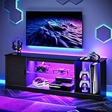 Bestier TV-Schrank 145x35x52 cm für Fernseher bis 65 Zoll mit RGB LED-Beleuchtung (22 Farben) &...
