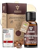 Heldengrün© BIO Zedernholzöl [100% NATURREIN] - Zedernöl Bio aus nachhaltigem Himalaya Zeder -...