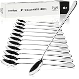 com-four® 12x Latte Macchiato-Löffel aus Edelstahl - Barlöffel - Longdrinklöffel - Lange Löffel...