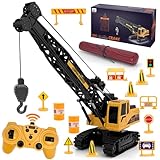 PIIMNT Kran Spielzeug,Spielzeug Kran mit Lichtern und Geräuschen,2.4G Ferngesteuerter Crane,Kinder...