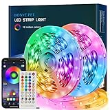 Bonve Pet LED Strip 10M,LED Streifen Dimmbar,Bluetooth Led Band,RGB LED Streifen mit Fernbedienung...