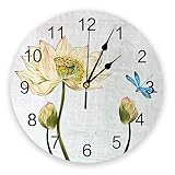 Wanduhr Blume abstrakte Lotus PVC Wanduhr modernes Design Home Decor Schlafzimmer stille Oclock Uhr...