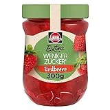 Schwartau Extra Weniger Zucker Erdbeere, zuckerreduzierter Fruchtaufstrich, 300g