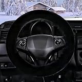 FINEVERNEK Plüsch Lenkradbezug, Winter Auto Lenkradschutz, Flauschige Lenkradabdeckung, Universal...