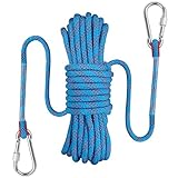 Bolatus 10mm Sicherheitsseil 10 Meters, Nylon im Freien Rettungsseil Hochfestes Seil mit Karabiner...