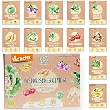 BIO Historisches Gemüse Samen Set - 12 Sorten Demeter Gemüse Saatgut | Seltene u. alte...