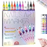 12 Farben Nail Art Stifte Set,Nail Art Nagelkunststift DIY Linie Nagelkunst Graffiti,Nagellack...