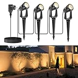 NIORSUN Gartenbeleuchtung LED, Warmweiß 3000K LED Strahler, IP67 Wasserdichter Gartenstrahler, 17 m...