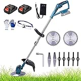 ITALS Akku Rasentrimmer Electric 21V Grass Trimmer mit Akku und Ladegerät,Multifunktion...