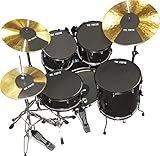 Vic Firth 20 Inch Fusion Drum and Cymbal Mute Pad Set: 10”, 12”, 14”(x2), 20'Drum Pads Plus...