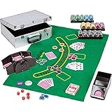GAMES PLANET Ultimate Pokerset Deluxe, 300er BZW. 600er Edition, 12 Gramm METALLKERN Laserchips,...