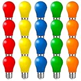 Belaufe LED Bunte Glühbirnen E27 3W, E27 Farbige LED lampen, Dekorative LED Lampe Outdoor, 220V AC,...