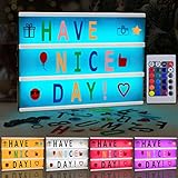 Amzeeniu A4 Light Box, LED-Lichtbox, personalisierbar, buntes Licht, Stromversorgung über USB und...