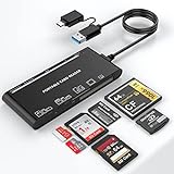 Rocketek SD Kartenleser mit USB C Adapter Upgraded 7 IN 1 Speicherkarten lesegerät 5Gbps Lesen...