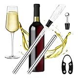 Giuneuow Weinkühler Set 4-In-1 Premium Weinkühlstab Flaschenkühler Dekanter Wein Zubehör...