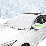 ELNLE Frontscheibenabdeckung Auto Winter Windschutzscheibenabdeckung Windschutzscheibe mit...