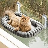 MEWOOFUN Plüsch Katzen hängematte Fenster mit abnehmbarem wendbarem Bezug – weicher Katzen...
