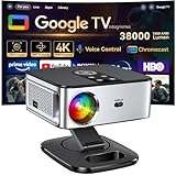 Beamer【1500 ANSI & Google TV】 HORLAT Beamer 4K Heimkino, Full HD 1080P WiFi6 Bluetooth,...