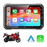 KAOLALI 7' Wireless CarPlay Tragbares Motorrad Navigator Auto Stereo IPX7 Wasserdichter Touchscreen...