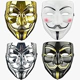 Atsmoce® 4 Stück Anonymous Maske, V wie Vendetta Mask, Game Master maske für Kostüm Cosplay...