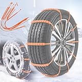 10 Stück Auto Schneeketten, Tragbare Universelle Notfall Anti-Rutsch Autoreifen Nylon Ketten