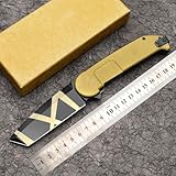 Klappmesser 7.9' Alu taschenmesser aus knopfdruck & stahl 440c, Outdoor Edc Messer Survival...