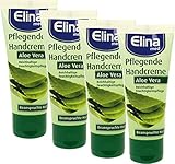 Elina Aloe Vera Handcreme 75ml in Tube, 4er Pack